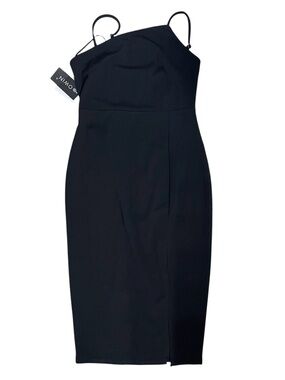 OWIN Black Bodycon Midi Dress Women’s Medium Spaghetti Strap NWT